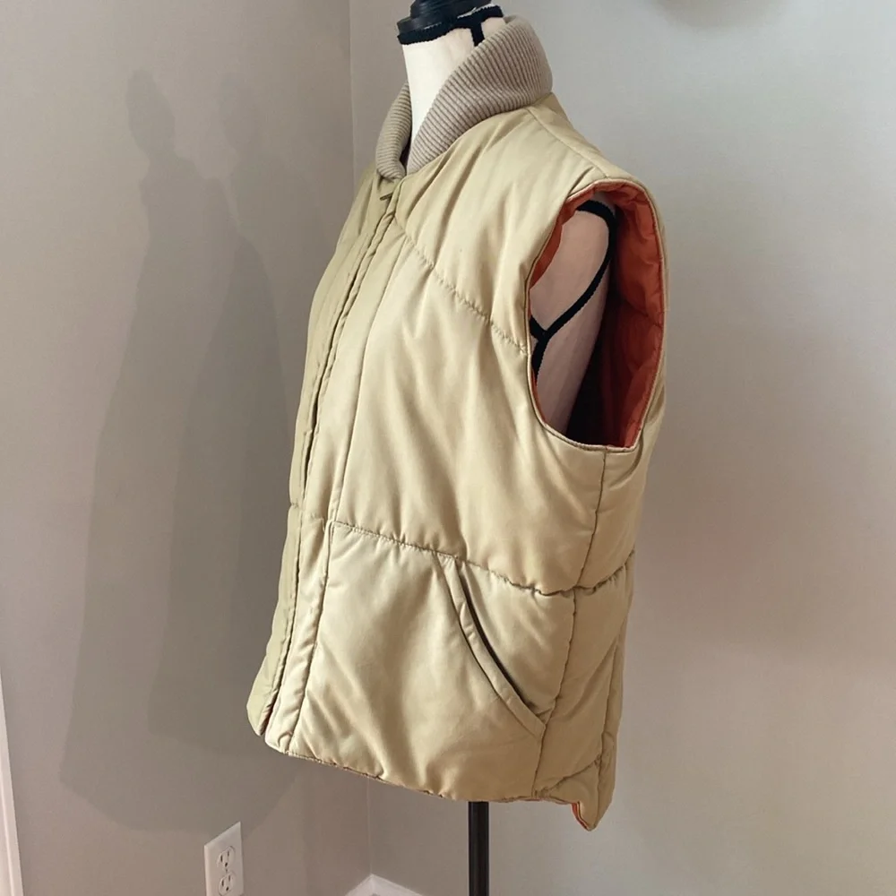 Vintage puffer hunting sportsman hunting vest outdoorsman reversible unisex